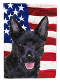 USA American Flag with Australian Kelpie Garden Flag Mailbox Decorative Yard Banner Outside Patio Artwork for Flower Beds, Garden Size, Multicolor