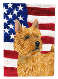 USA American Flag with Norwich Terrier Garden Flag Mailbox Decorative Yard Banner Outside Patio Artwork for Flower Beds, Garden Size, Multicolor