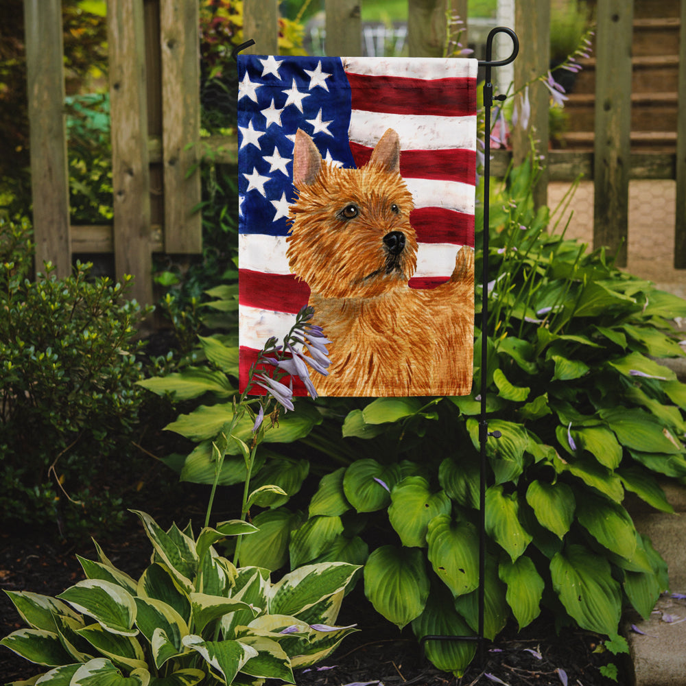 USA American Flag with Norwich Terrier Garden Flag Mailbox Decorative Yard Banner Outside Patio Artwork for Flower Beds, Garden Size, Multicolor
