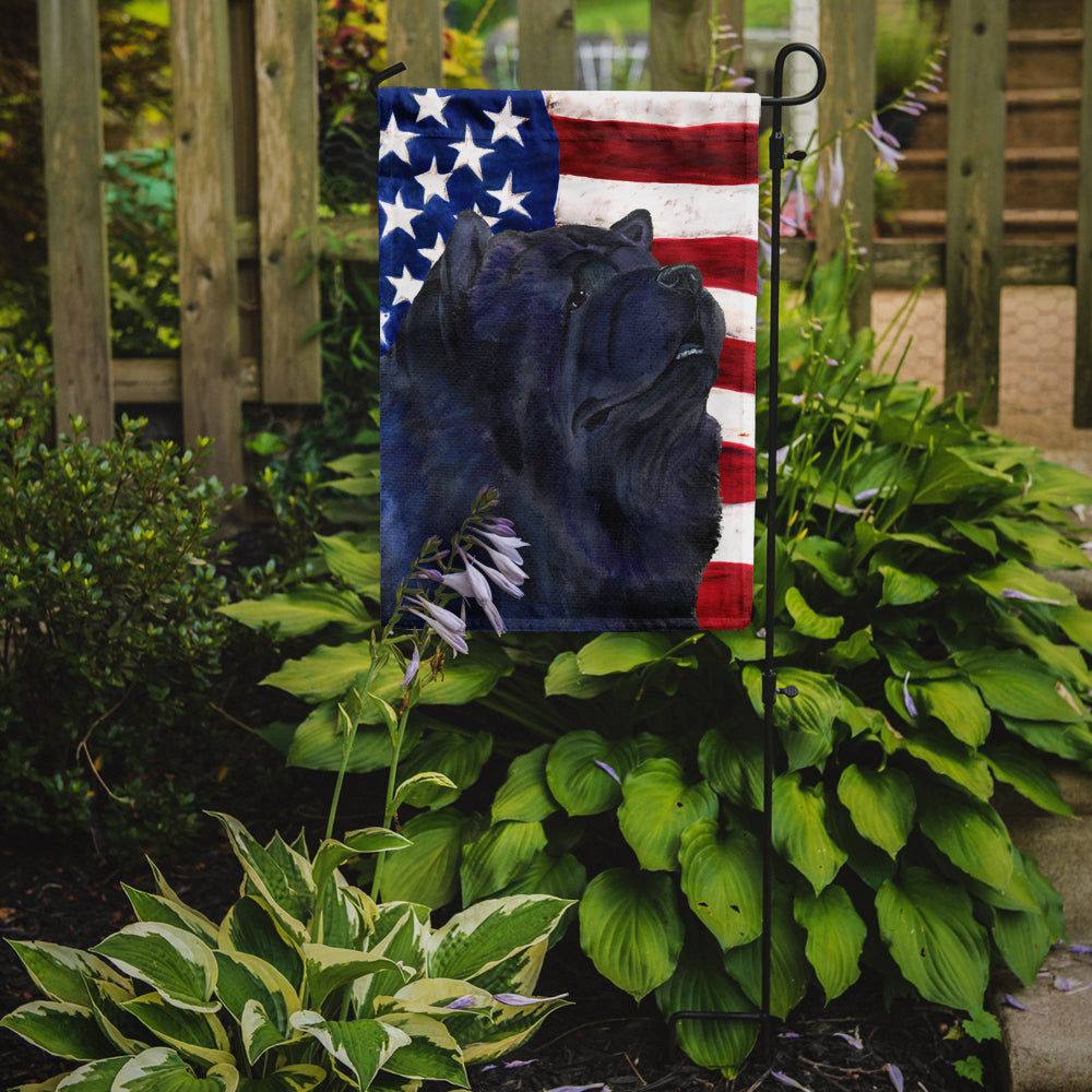 USA American Flag with Chow Chow Garden Flag Mailbox Decorative Yard Banner Outside Patio Artwork for Flower Beds, Garden Size, Multicolor
