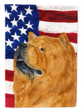 USA American Flag with Chow Chow Garden Flag Mailbox Decorative Yard Banner Outside Patio Artwork for Flower Beds, Garden Size, Multicolor