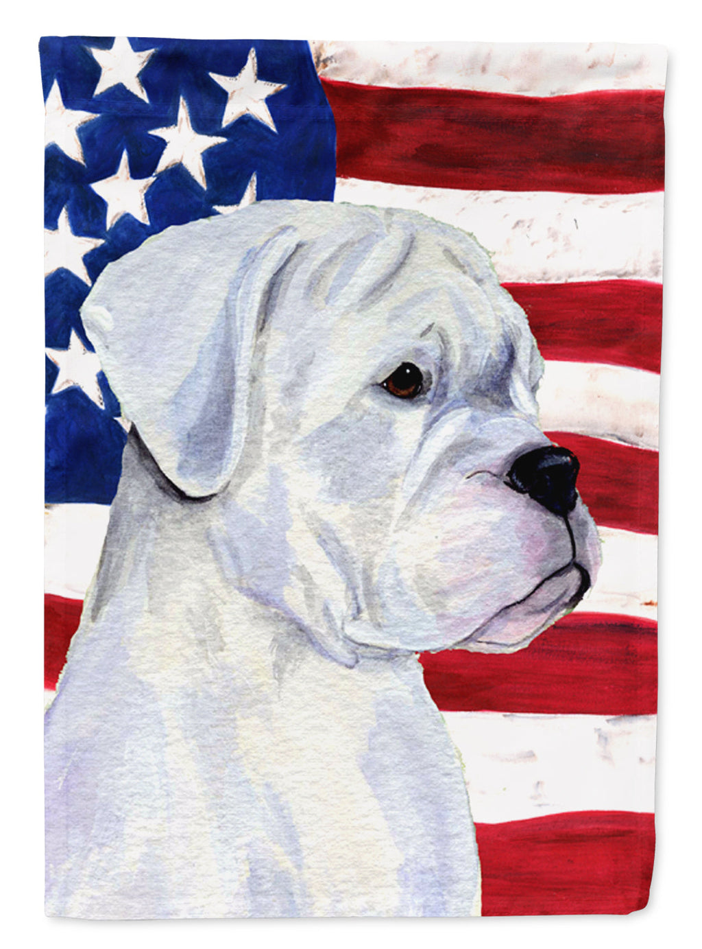 USA American Flag with Boxer Garden Flag Mailbox Decorative Yard Banner Outside Patio Artwork for Flower Beds, Garden Size, Multicolor