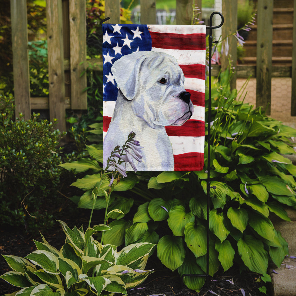 USA American Flag with Boxer Garden Flag Mailbox Decorative Yard Banner Outside Patio Artwork for Flower Beds, Garden Size, Multicolor