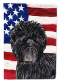 USA American Flag with Affenpinscher Garden Flag Mailbox Decorative Yard Banner Outside Patio Artwork for Flower Beds, Garden Size, Multicolor