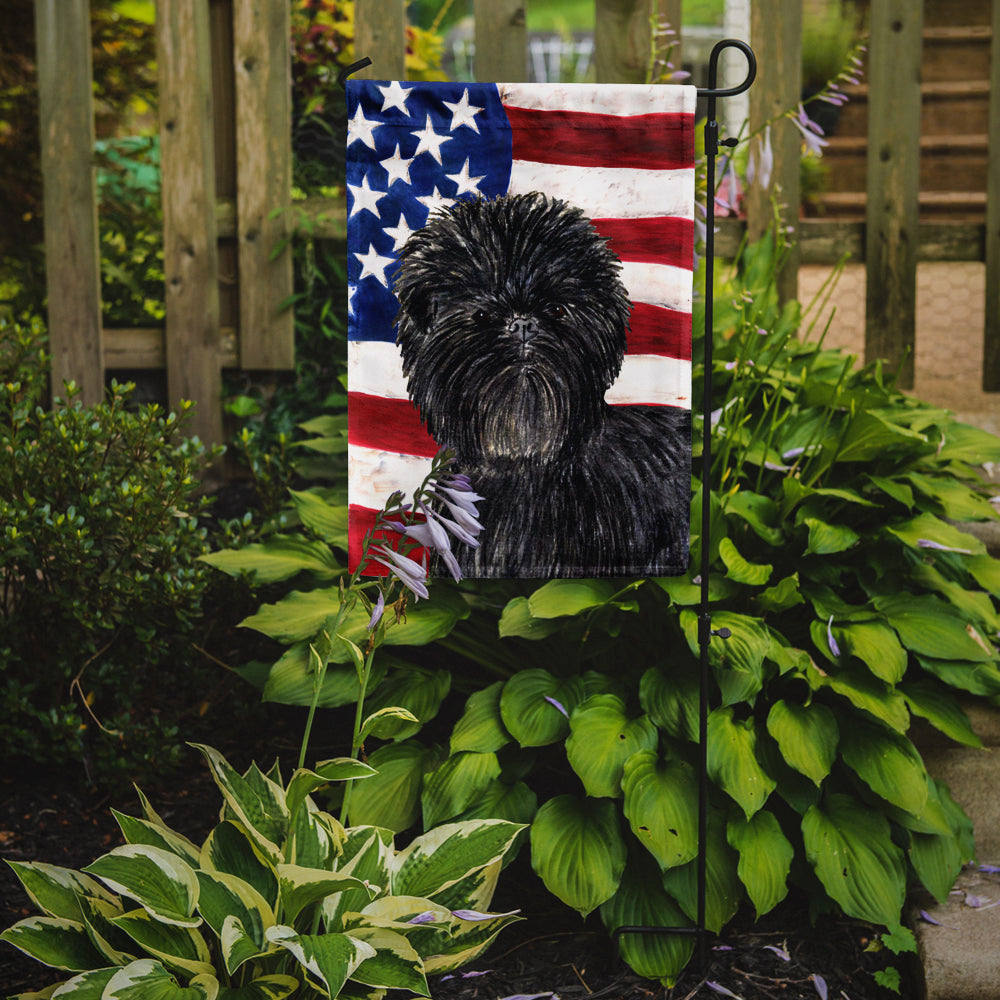 USA American Flag with Affenpinscher Garden Flag Mailbox Decorative Yard Banner Outside Patio Artwork for Flower Beds, Garden Size, Multicolor