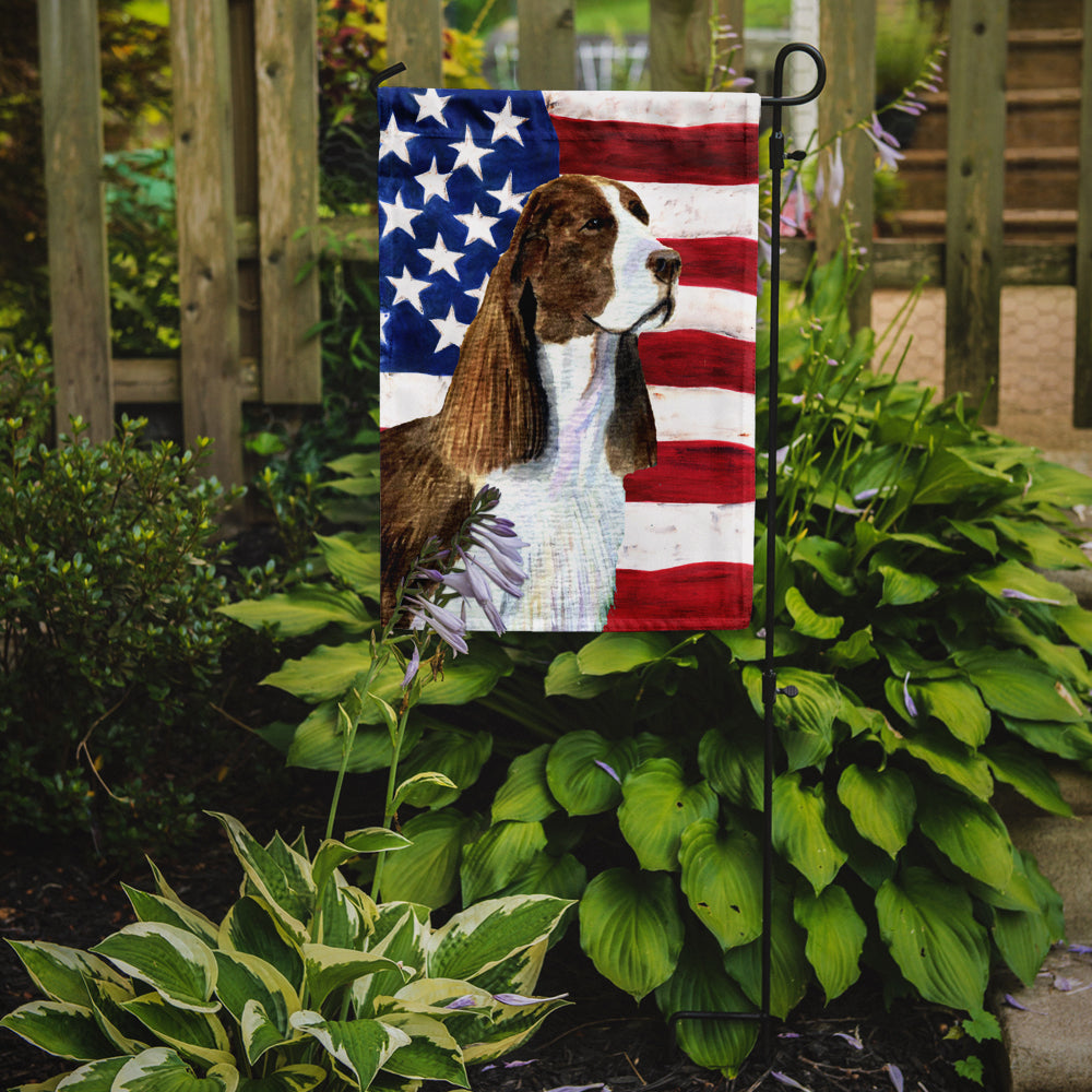 USA American Flag with Springer Spaniel Garden Flag Mailbox Decorative Yard Banner Outside Patio Artwork for Flower Beds, Garden Size, Multicolor
