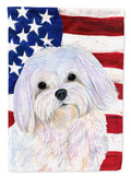 USA American Flag with Maltese Garden Flag Mailbox Decorative Yard Banner Outside Patio Artwork for Flower Beds, Garden Size, Multicolor