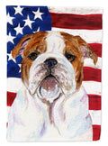USA American Flag with Bulldog English Garden Flag Mailbox Decorative Yard Banner Outside Patio Artwork for Flower Beds, Garden Size, Multicolor