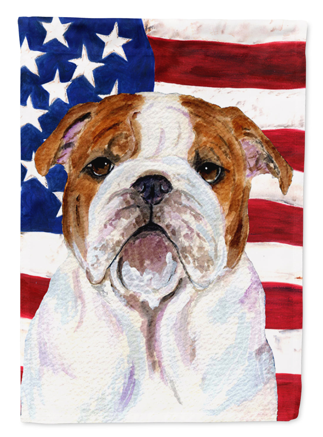 USA American Flag with Bulldog English Garden Flag Mailbox Decorative Yard Banner Outside Patio Artwork for Flower Beds, Garden Size, Multicolor