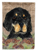 Gordon Setter on Faux Burlap with Pine Cones Garden Flag Mailbox Decorative Yard Banner Outside Patio Artwork for Flower Beds, Garden Size, Multicolor