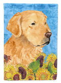 Golden Retriever in Summer Flowers Garden Flag Mailbox Decorative Yard Banner Outside Patio Artwork for Flower Beds, Garden Size, Multicolor