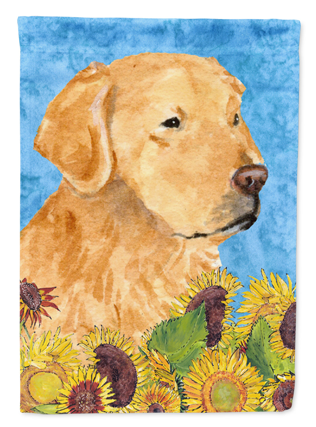 Golden Retriever in Summer Flowers Garden Flag Mailbox Decorative Yard Banner Outside Patio Artwork for Flower Beds, Garden Size, Multicolor