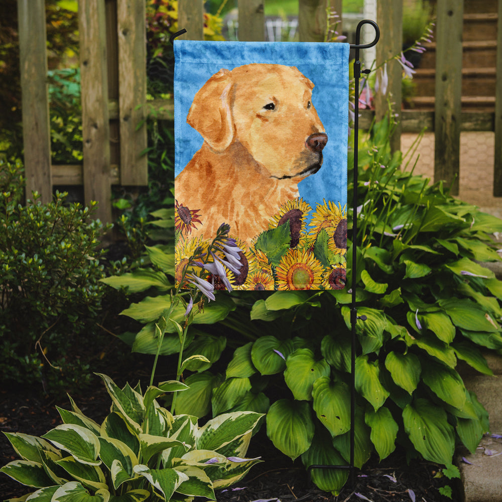Golden Retriever in Summer Flowers Garden Flag Mailbox Decorative Yard Banner Outside Patio Artwork for Flower Beds, Garden Size, Multicolor