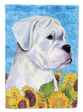 Boxer in Summer Flowers Garden Flag Mailbox Decorative Yard Banner Outside Patio Artwork for Flower Beds, Garden Size, Multicolor