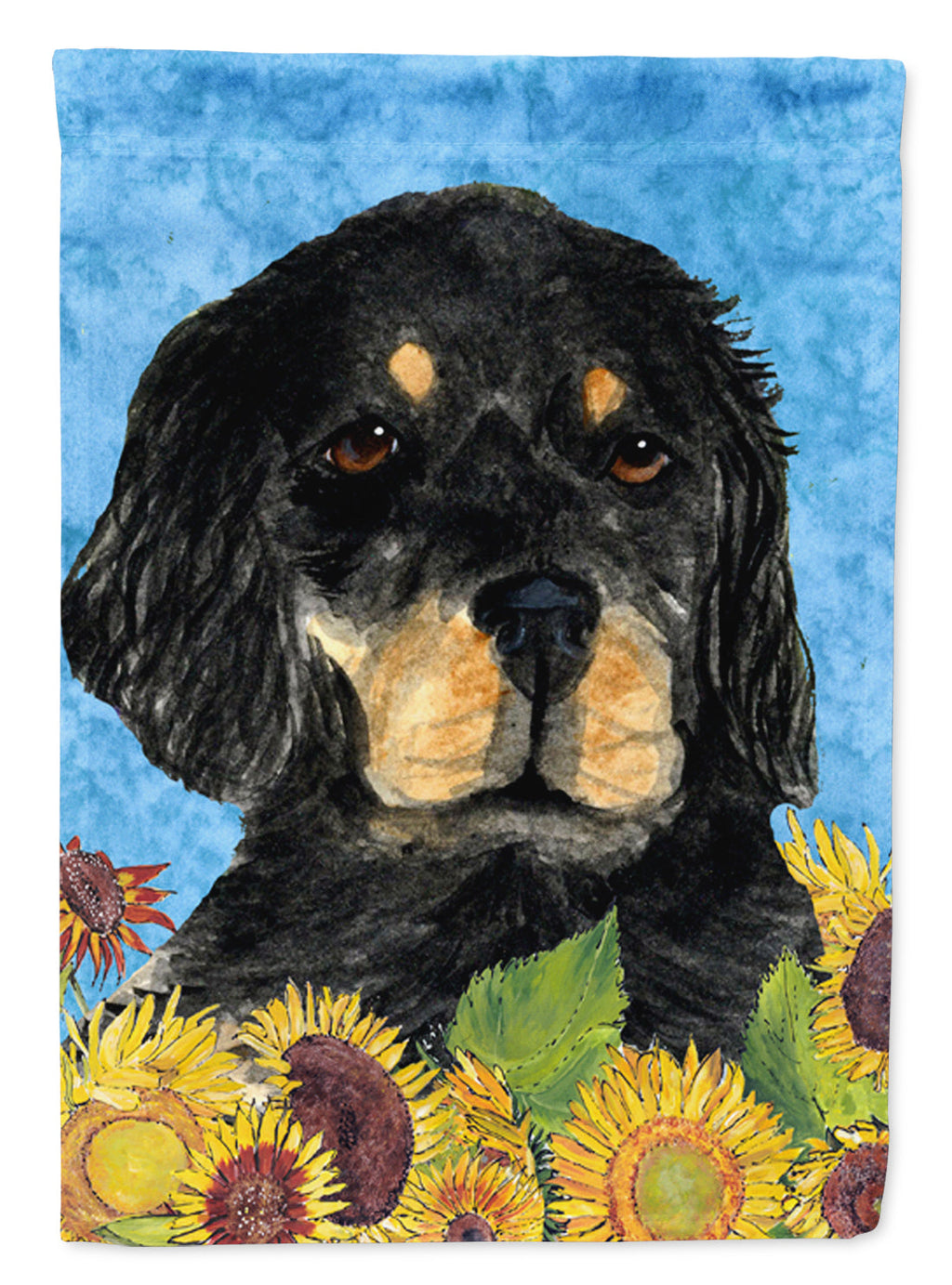 Gordon Setter in Summer Flowers Garden Flag Mailbox Decorative Yard Banner Outside Patio Artwork for Flower Beds, Garden Size, Multicolor