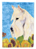 Scottish Terrier in Summer Flowers Garden Flag Mailbox Decorative Yard Banner Outside Patio Artwork for Flower Beds, Garden Size, Multicolor