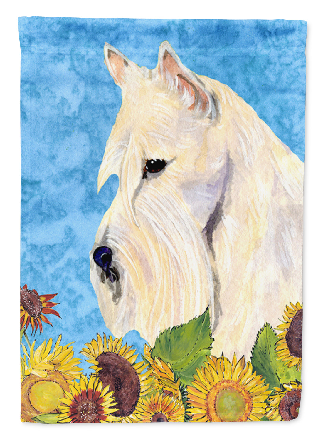 Scottish Terrier in Summer Flowers Garden Flag Mailbox Decorative Yard Banner Outside Patio Artwork for Flower Beds, Garden Size, Multicolor