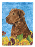 Curly Coated Retriever in Summer Flowers Garden Flag Mailbox Decorative Yard Banner Outside Patio Artwork for Flower Beds, Garden Size, Multicolor