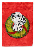 Dalmatian Cristmas Wreath Garden Flag Mailbox Decorative Yard Banner Outside Patio Artwork for Flower Beds, Garden Size, Multicolor