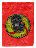 Affenpinscher Cristmas Wreath Garden Flag Mailbox Decorative Yard Banner Outside Patio Artwork for Flower Beds, Garden Size, Multicolor