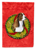 Springer Spaniel Cristmas Wreath Garden Flag Mailbox Decorative Yard Banner Outside Patio Artwork for Flower Beds, Garden Size, Multicolor