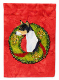 Basenji Cristmas Wreath Garden Flag Mailbox Decorative Yard Banner Outside Patio Artwork for Flower Beds, Garden Size, Multicolor