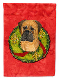 Bullmastiff Cristmas Wreath Garden Flag Mailbox Decorative Yard Banner Outside Patio Artwork for Flower Beds, Garden Size, Multicolor