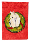 Curly Coated Retriever Cristmas Wreath Garden Flag Mailbox Decorative Yard Banner Outside Patio Artwork for Flower Beds, Garden Size, Multicolor