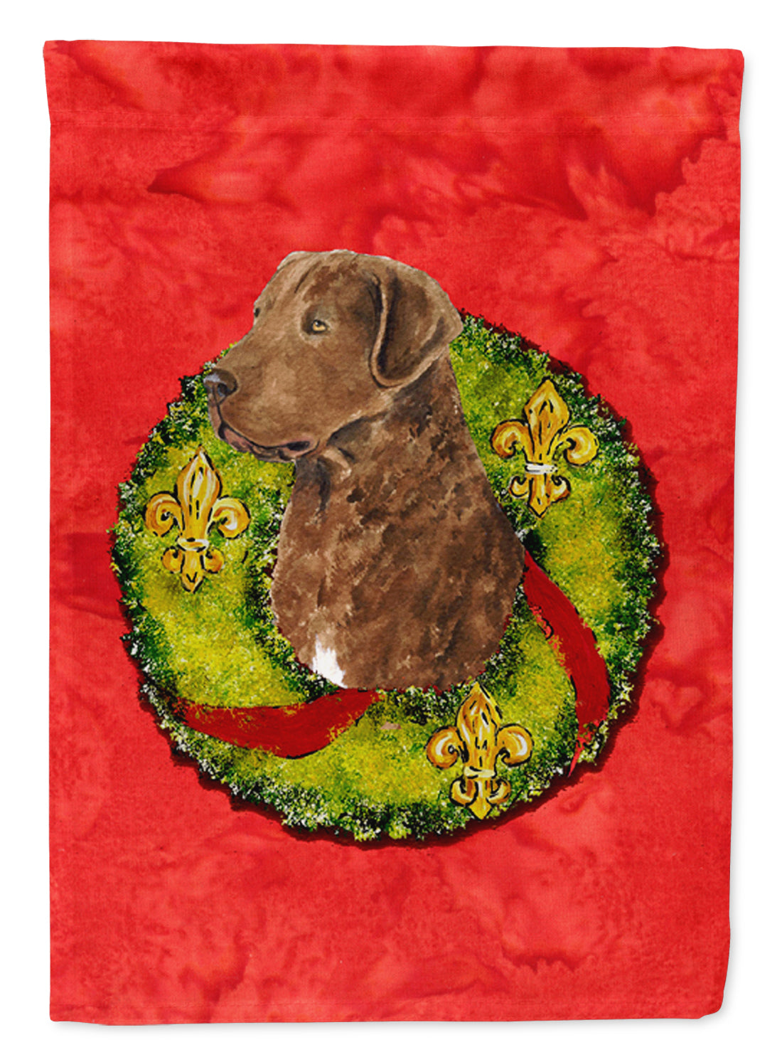 Scottish Terrier Cristmas Wreath Garden Flag Mailbox Decorative Yard Banner Outside Patio Artwork for Flower Beds, Garden Size, Multicolor