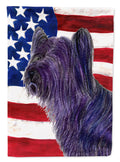 USA American Flag with Skye Terrier Garden Flag Mailbox Decorative Yard Banner Outside Patio Artwork for Flower Beds, Garden Size, Multicolor