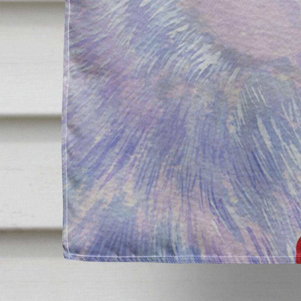 USA American Flag with Siberian Husky House Flag 28x40 Porch Sleeve Pole Decorative Outside Yard Banner Artwork Wall Hanging, Polyester