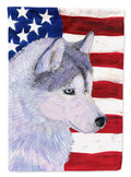 USA American Flag with Siberian Husky Garden Flag Mailbox Decorative Yard Banner Outside Patio Artwork for Flower Beds, Garden Size, Multicolor