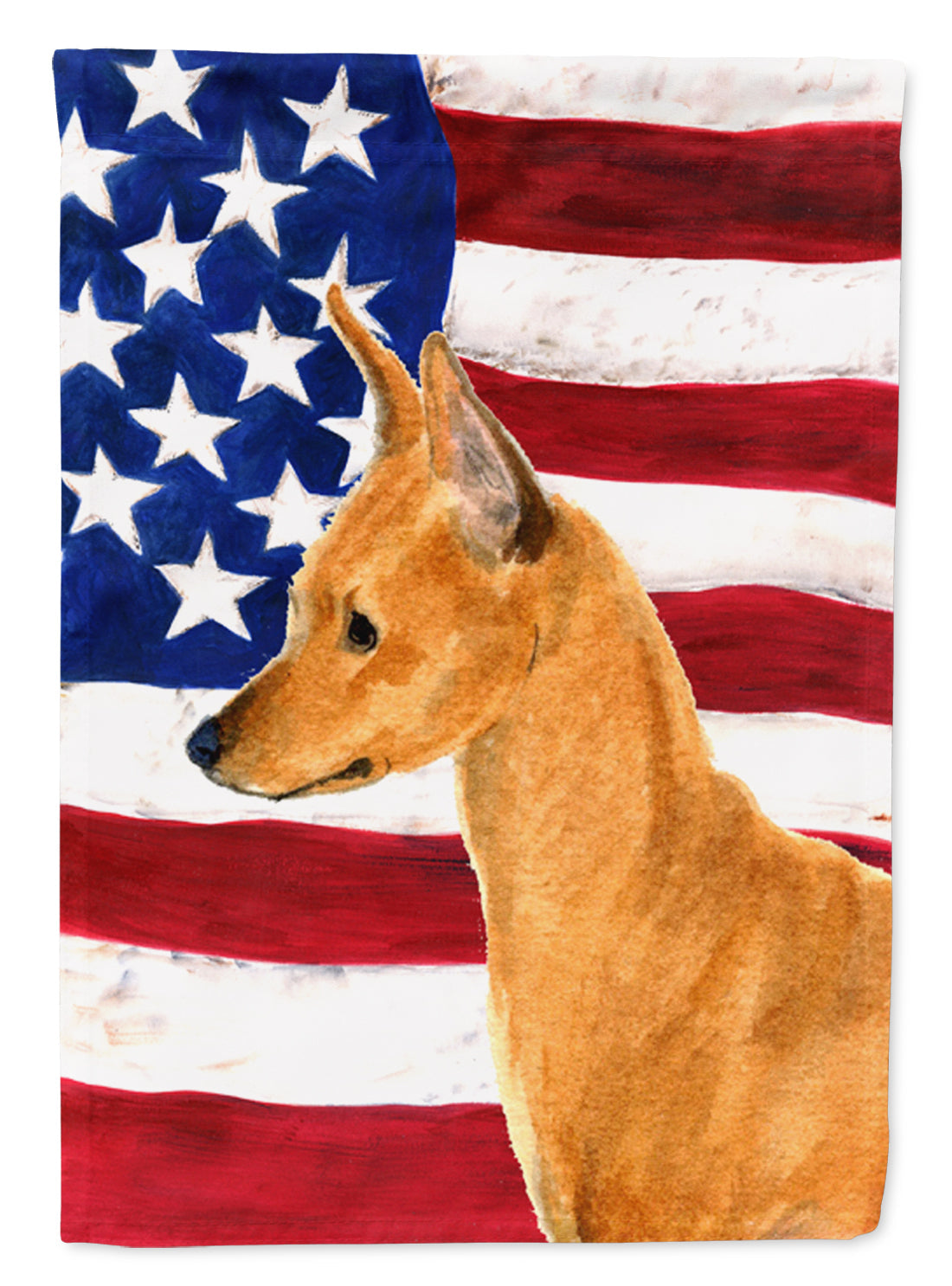 USA American Flag with Min Pin Garden Flag Mailbox Decorative Yard Banner Outside Patio Artwork for Flower Beds, Garden Size, Multicolor