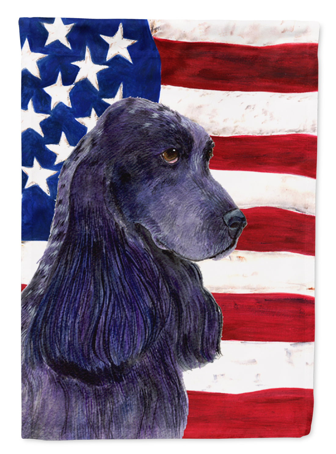 USA American Flag with Cocker Spaniel Garden Flag Mailbox Decorative Yard Banner Outside Patio Artwork for Flower Beds, Garden Size, Multicolor