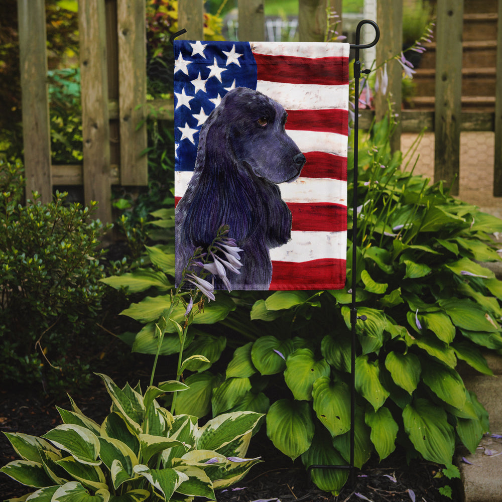 USA American Flag with Cocker Spaniel Garden Flag Mailbox Decorative Yard Banner Outside Patio Artwork for Flower Beds, Garden Size, Multicolor