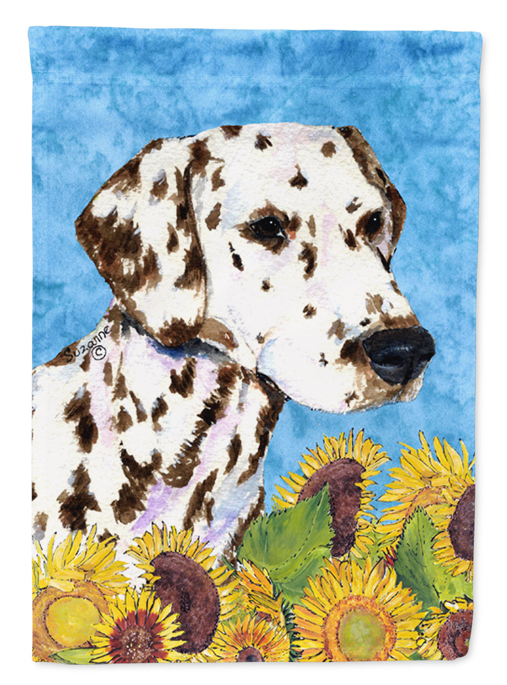 Dalmatian in Summer Flowers Garden Flag Mailbox Decorative Yard Banner Outside Patio Artwork for Flower Beds, Garden Size, Multicolor