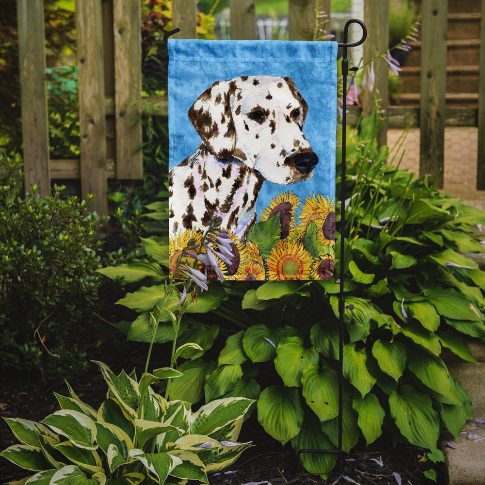 Dalmatian in Summer Flowers Garden Flag Mailbox Decorative Yard Banner Outside Patio Artwork for Flower Beds, Garden Size, Multicolor