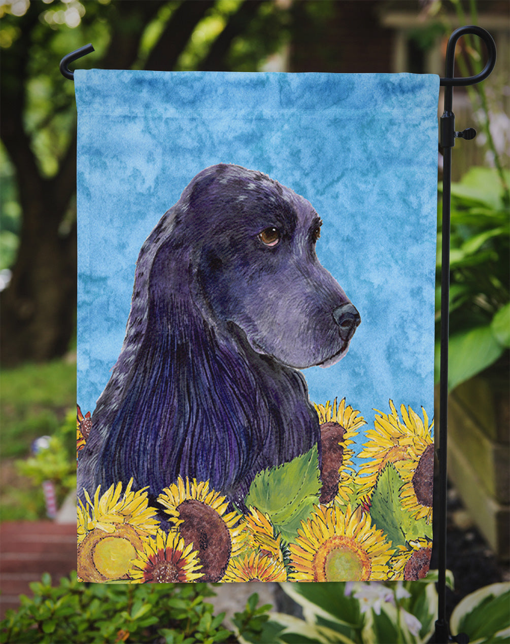 Cocker Spaniel in Summer Flowers Garden Flag Mailbox Decorative Yard Banner Outside Patio Artwork for Flower Beds, Garden Size, Multicolor