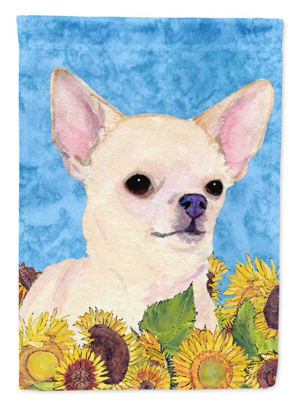 Chihuahua in Summer Flowers Garden Flag Mailbox Decorative Yard Banner Outside Patio Artwork for Flower Beds, Garden Size, Multicolor