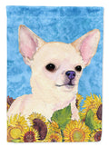 Chihuahua in Summer Flowers Garden Flag Mailbox Decorative Yard Banner Outside Patio Artwork for Flower Beds, Garden Size, Multicolor