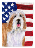 USA American Flag with Bearded Collie Garden Flag Mailbox Decorative Yard Banner Outside Patio Artwork for Flower Beds, Garden Size, Multicolor