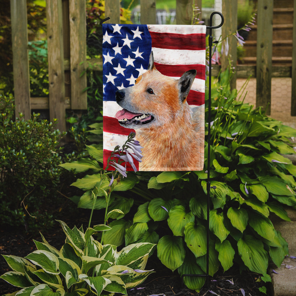 USA American Flag with Australian Cattle Dog Garden Flag Mailbox Decorative Yard Banner Outside Patio Artwork for Flower Beds, Garden Size, Multicolor