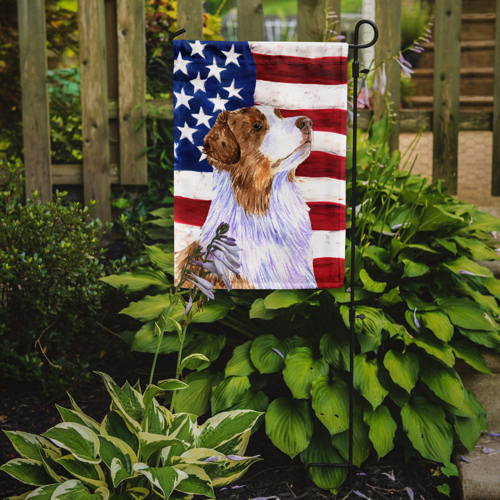 USA American Flag with Australian Shepherd Garden Flag Mailbox Decorative Yard Banner Outside Patio Artwork for Flower Beds, Garden Size, Multicolor