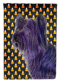 Skye Terrier Candy Corn Halloween Portrait Garden Flag Mailbox Decorative Yard Banner Outside Patio Artwork for Flower Beds, Garden Size, Multicolor