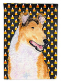 Collie Smooth Candy Corn Halloween Portrait Garden Flag Mailbox Decorative Yard Banner Outside Patio Artwork for Flower Beds, Garden Size, Multicolor