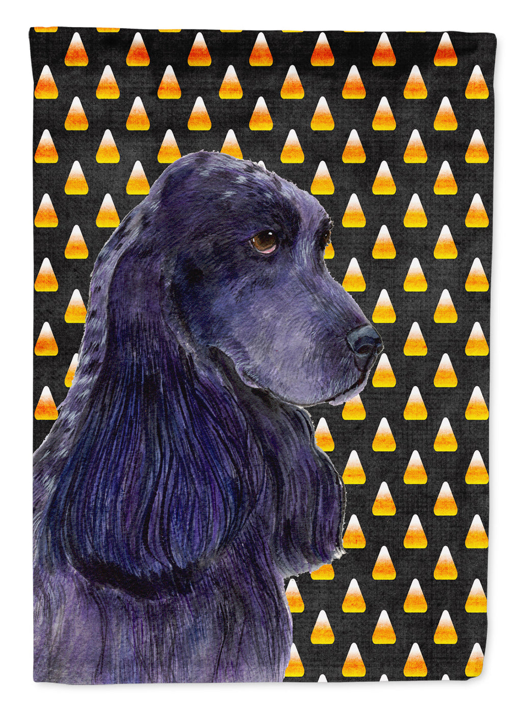 Cocker Spaniel Candy Corn Halloween Portrait Garden Flag Mailbox Decorative Yard Banner Outside Patio Artwork for Flower Beds, Garden Size, Multicolor