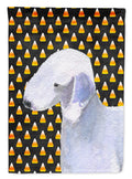 Bedlington Terrier Candy Corn Halloween Portrait Garden Flag Mailbox Decorative Yard Banner Outside Patio Artwork for Flower Beds, Garden Size, Multicolor