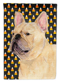 French Bulldog Candy Corn Halloween Portrait Garden Flag Mailbox Decorative Yard Banner Outside Patio Artwork for Flower Beds, Garden Size, Multicolor