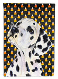 Dalmatian Candy Corn Halloween Portrait Garden Flag Mailbox Decorative Yard Banner Outside Patio Artwork for Flower Beds, Garden Size, Multicolor