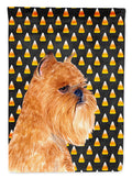 Brussels Griffon Candy Corn Halloween Portrait Garden Flag Mailbox Decorative Yard Banner Outside Patio Artwork for Flower Beds, Garden Size, Multicolor